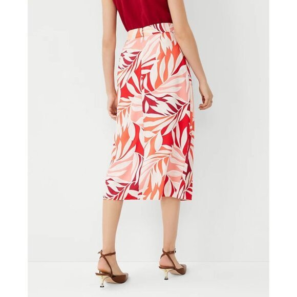 Ann Taylor Petite Tropical Sarong Wrap Midi Skirt 2P - Picture 3 of 4